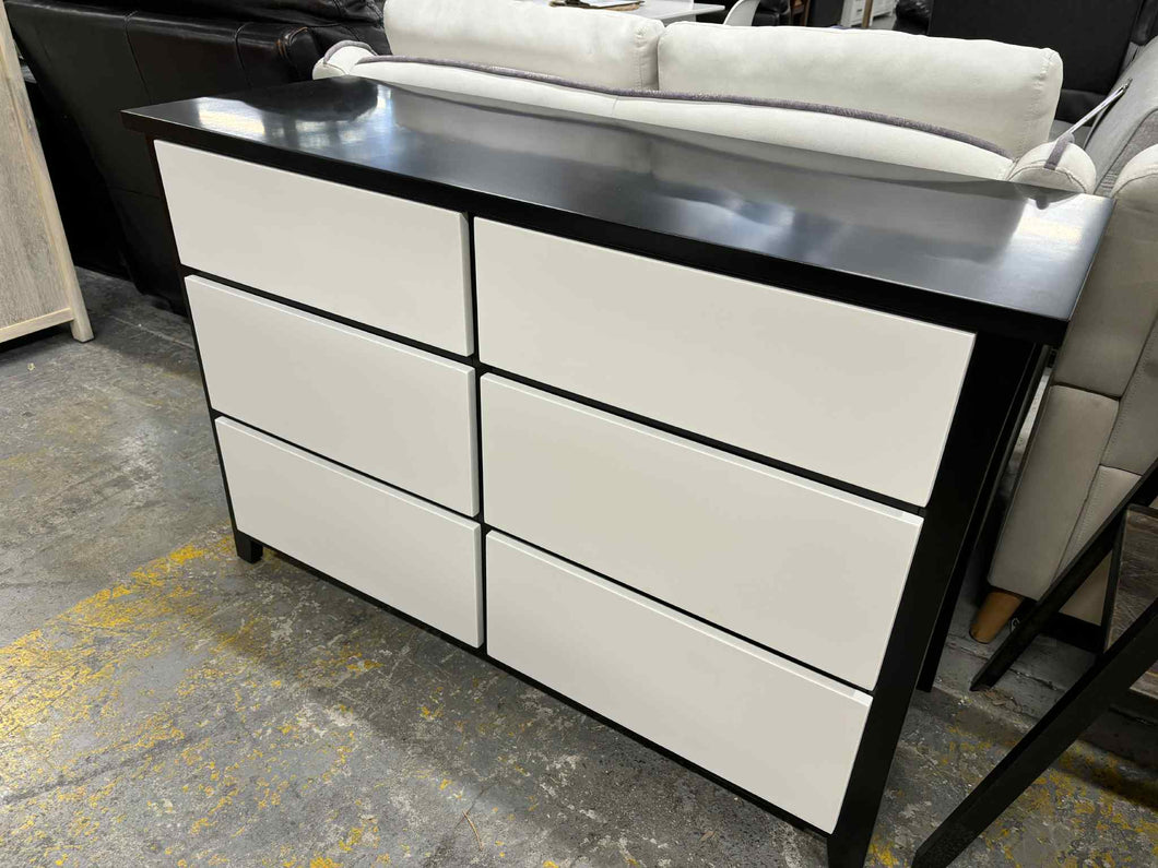 Patty Pine Black Dresser With 6 Drawers NEW !!!52033