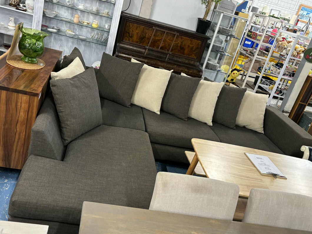 Grey/Beige Fabric Corner  Lounge Suite 52841