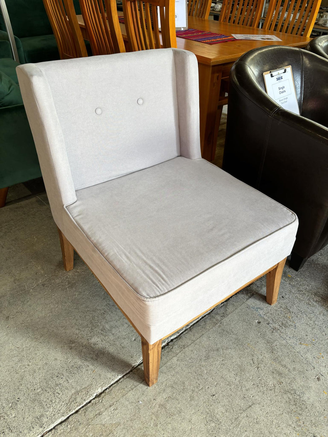 Freedom Light  Grey Fabric Single Chair 52137