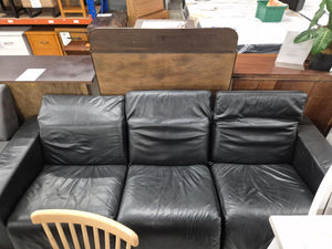 Black Recliner 3 Seater  Couch 52679