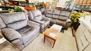 Light Grey 5 Seater Recliner Lounge Suite Washington NEW!!! 48628