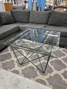 Glass Top/Black Frame Coffee Table 52073