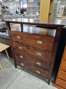 Wood Tall Boy With 4 Drawers 52314