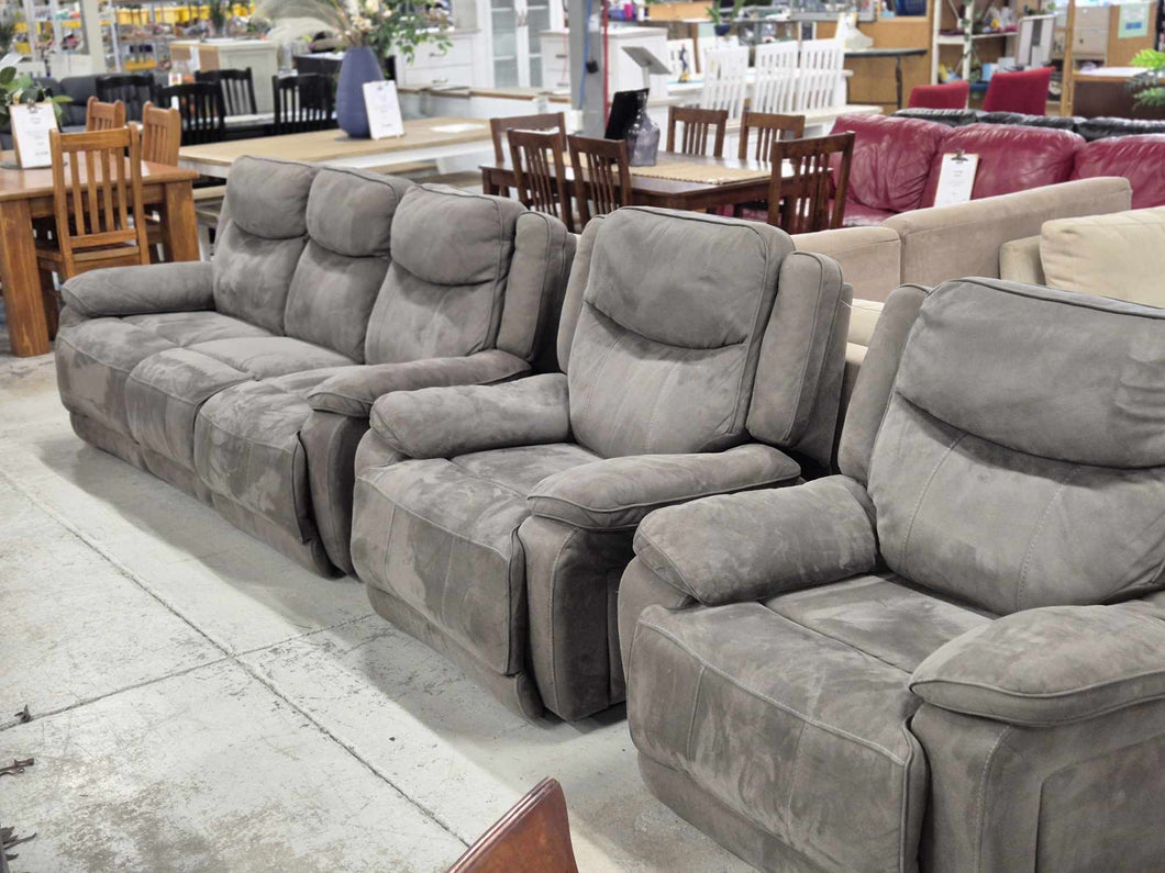 Grey Recliner 5 Seater Lounge Suite 52321