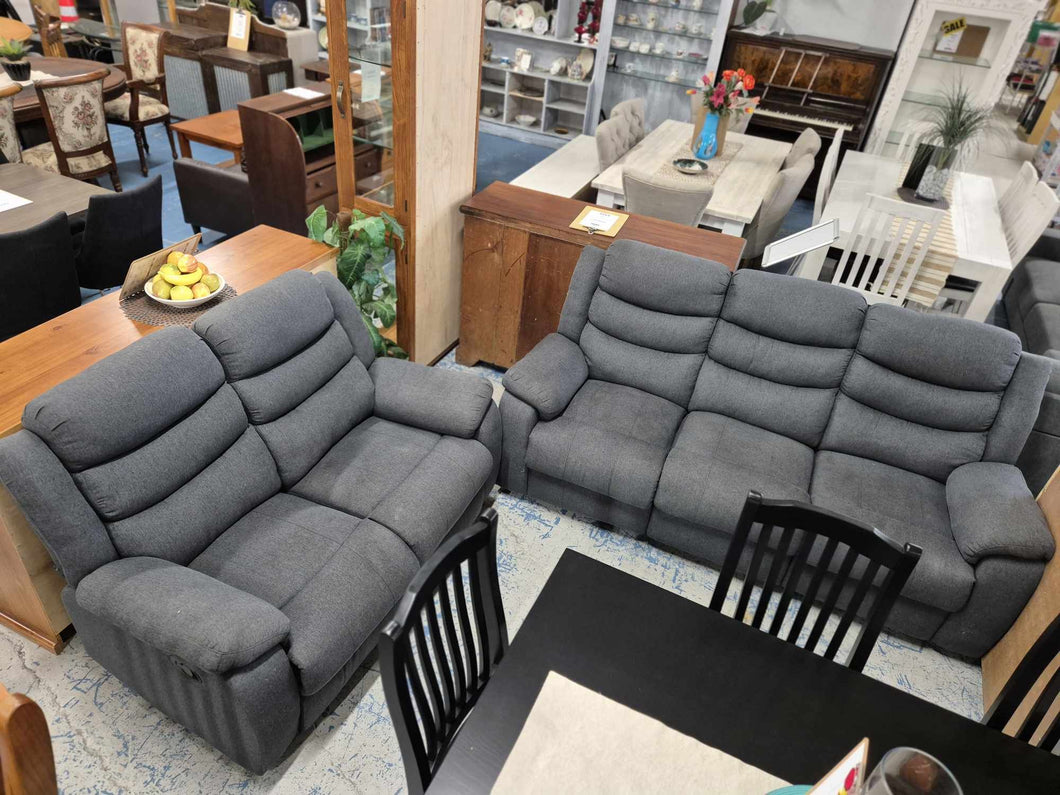 Dark Grey Recliner  5 Seater Lounge Suite 52322