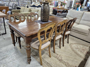 Wood Dining Table  With 6 Chairs 52411