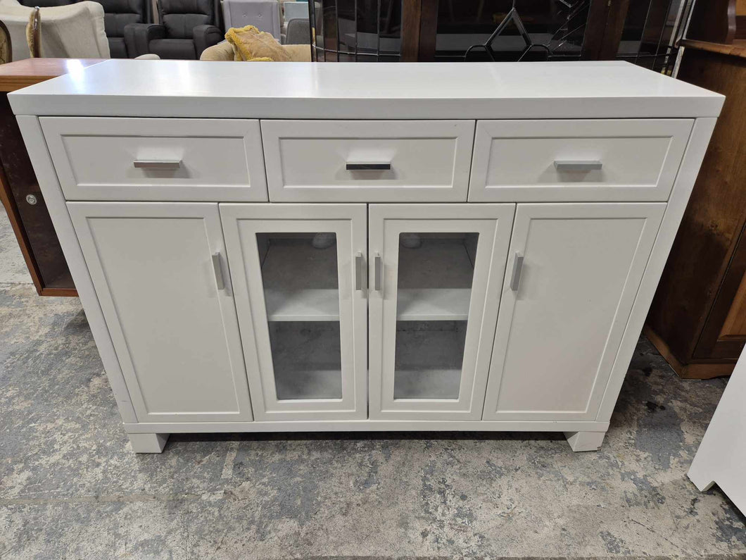 White Buffet With 3 Drawers/4 Doors 52408