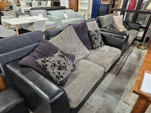 Dark Grey/Black 5 Seater  Lounge Suite 52431