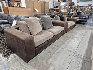 Brown/Beige/Grey 5 Seater Lounge Suite 52461