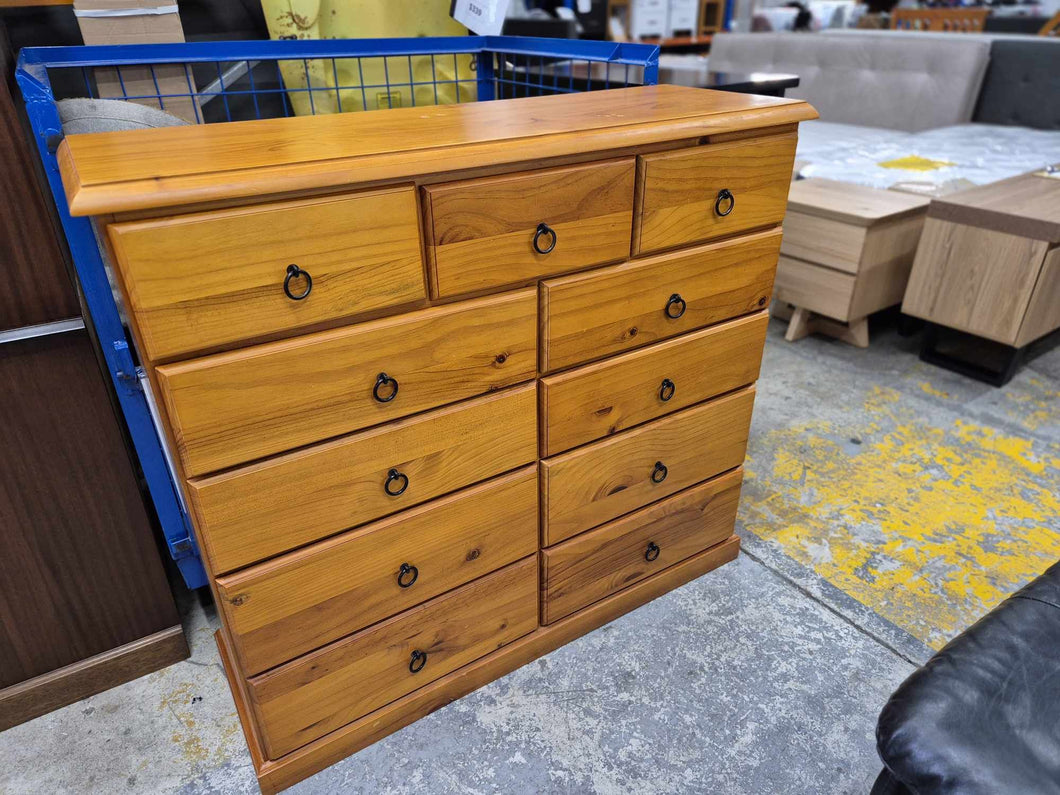 Large Pine Tall Boy With 11 Drawers 52467