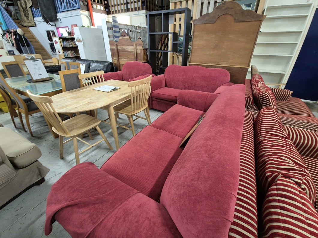 Red Fabric 6 Seater  Lounge Suite 52928