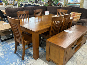 Dark Wood Harvey Norman Dining Table With 6 Chairs 52756