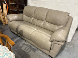 Beige Leather  3 Seater Couch 52225