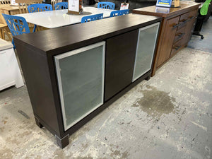Dark Wood Buffet With 2 Glass Doors 52908