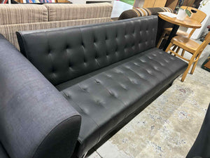 Black Leather Sofa Bed 52864