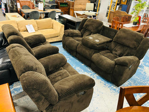 Brown Recliner 5 Seater  Lounge Suite 52218