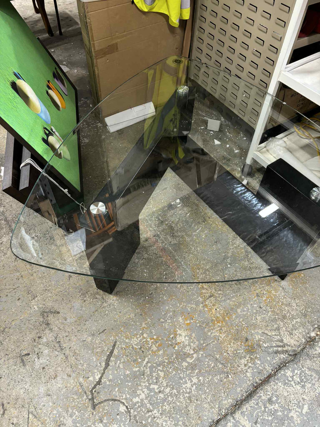 Glass Top Triangle Coffee Table 52823