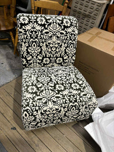 Grey/White Floral Single Chair 52869