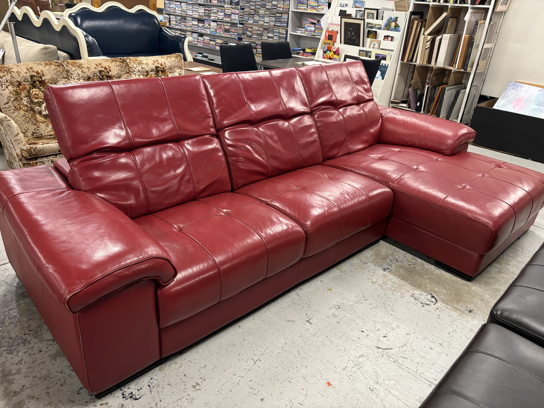 Leather Red  Corner Lounge Suite  52375