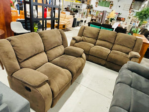 Brown John Young 5 Seater Recliner Lounge Suite 52250