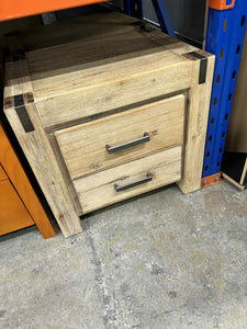 Silverstrike Bedside With 2 Drawer 52852