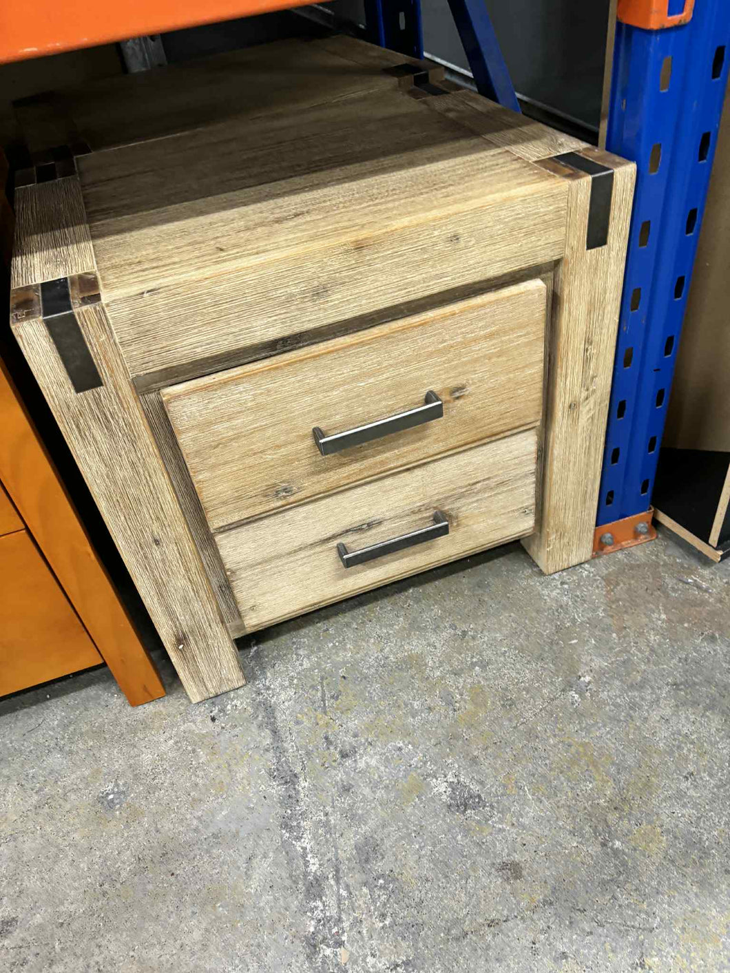 Silverstrike Bedside With 2 Drawer 52852