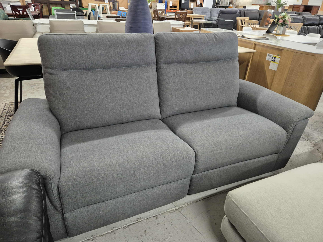 NEW Grey Fabric   2 Seater  Electric Recliner Couch 52942