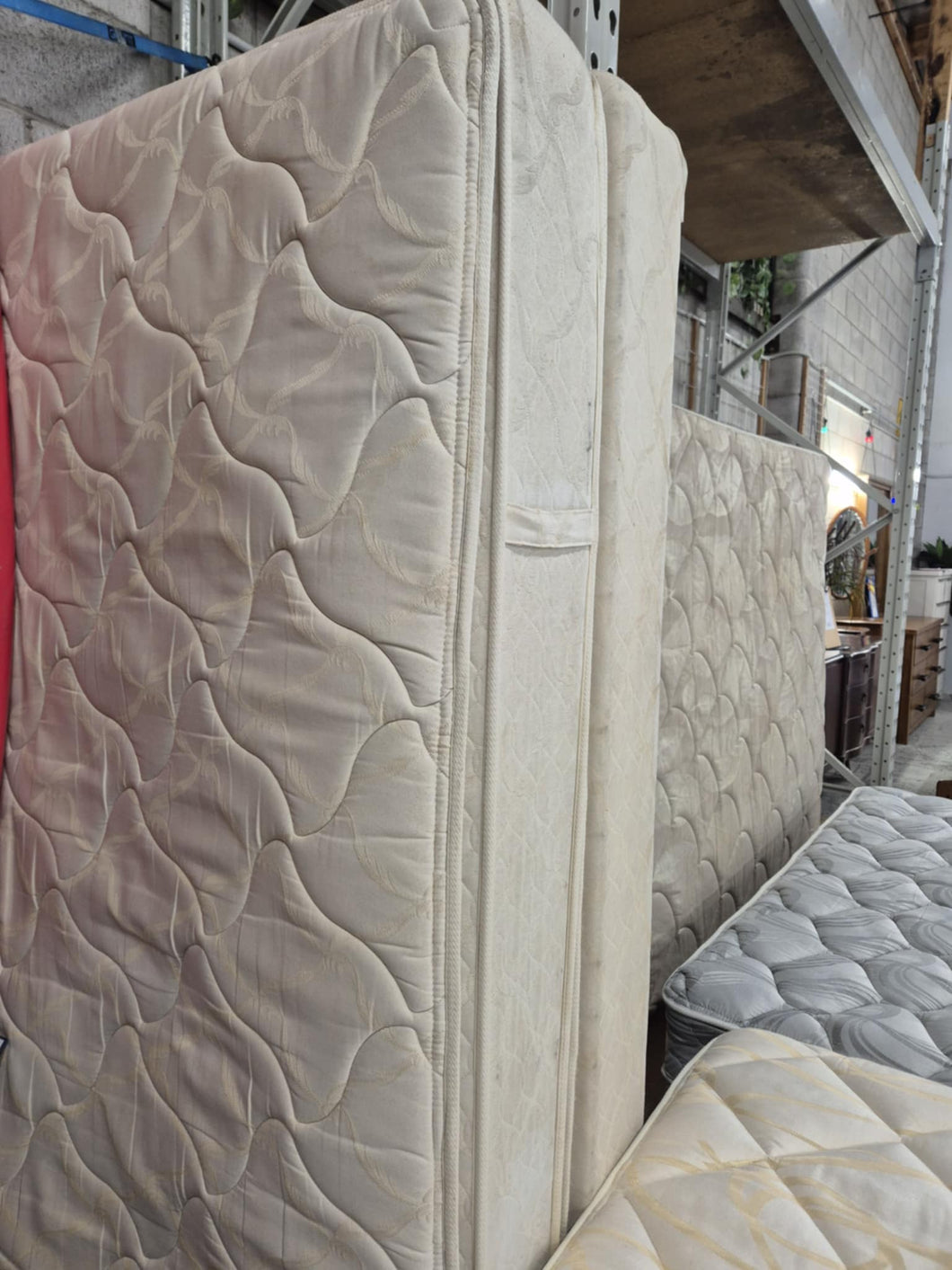 Beige Single Mattress With Base 52776