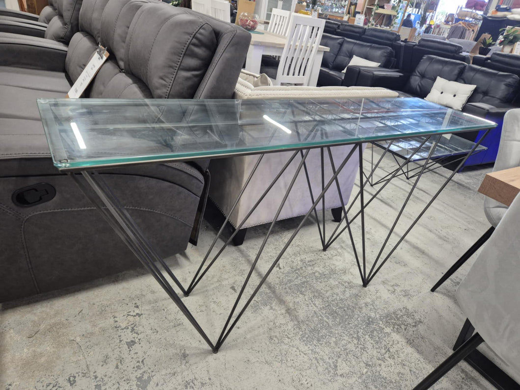 Glass Top/Black Metal  Nick Scali Hall Table 52809