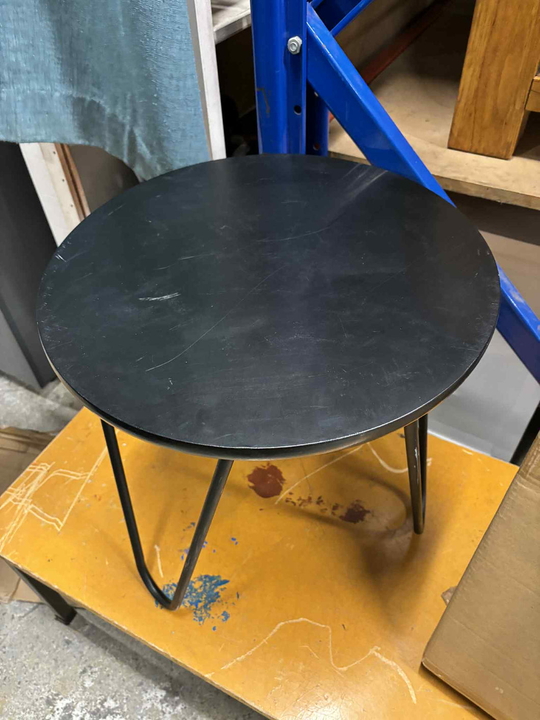 Round Black Side Table 52872