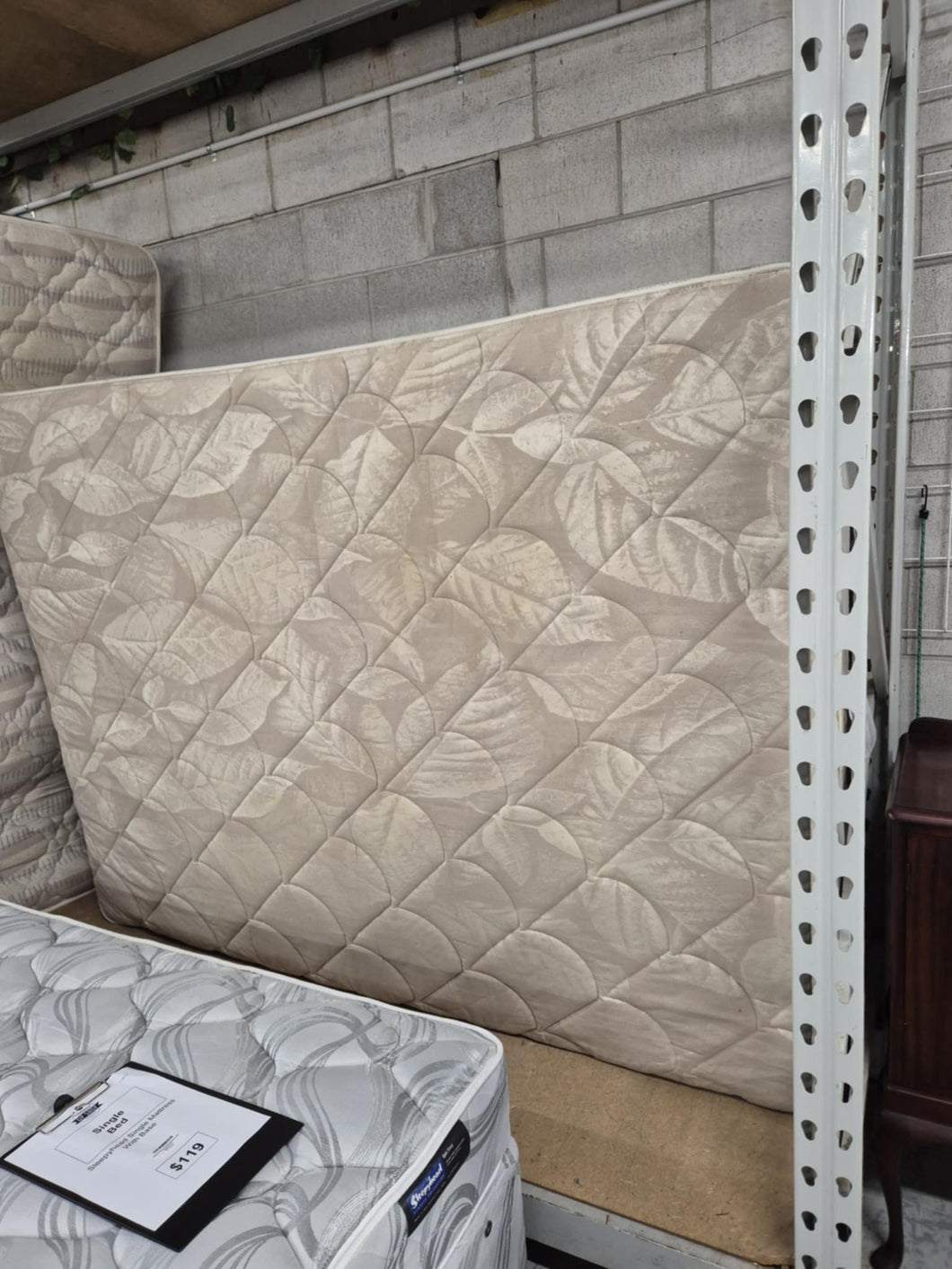 Queen Beige Magnet Mattress with Base 52784
