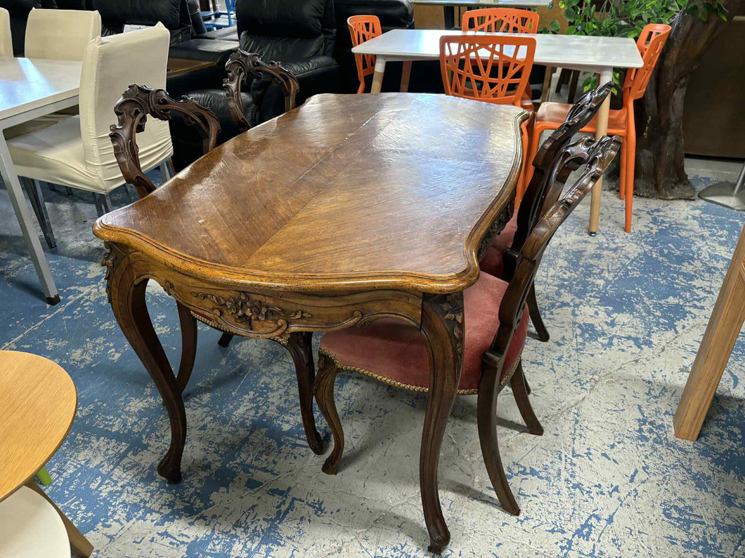 Wood Dining Table With 4 Chairs 52904
