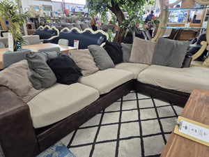 Brown/Beige/Grey  Harvey Norman Corner Lounge Suite 52847