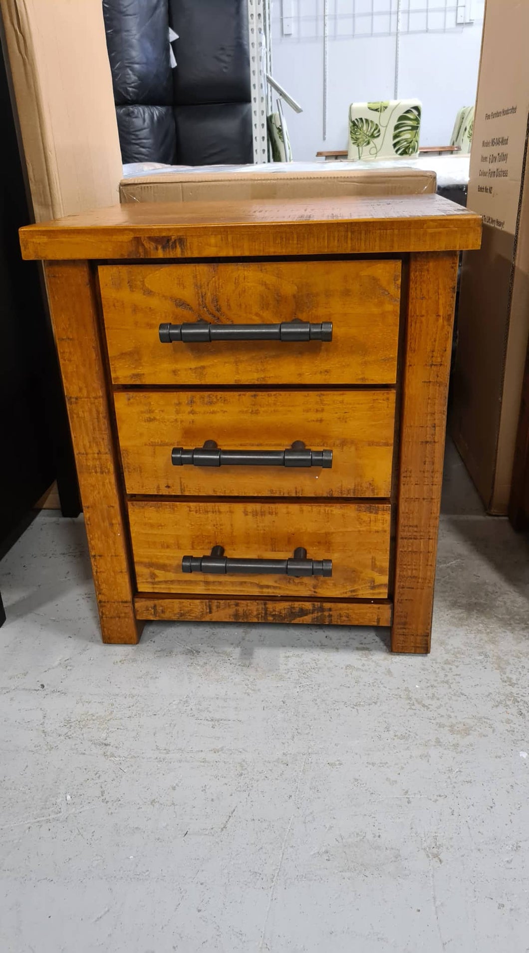Woodgate Bedside Cabinet With 3 Drawers NEW!!! 50098