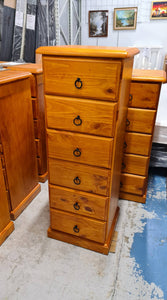 Classic Pine Slim Boy With 6 Drawers NEW!!! 48639