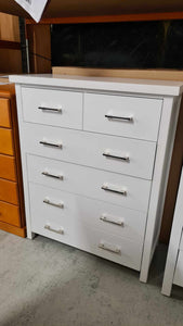 New Master White Tall Boy with 6 Drawers  NEW!!! 51528